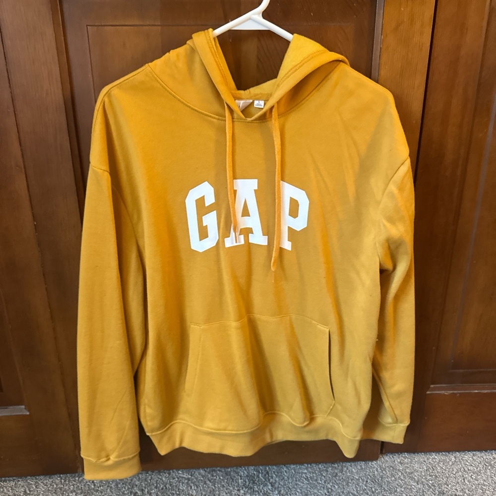GAP Men's Mustard Hoodie Sweater